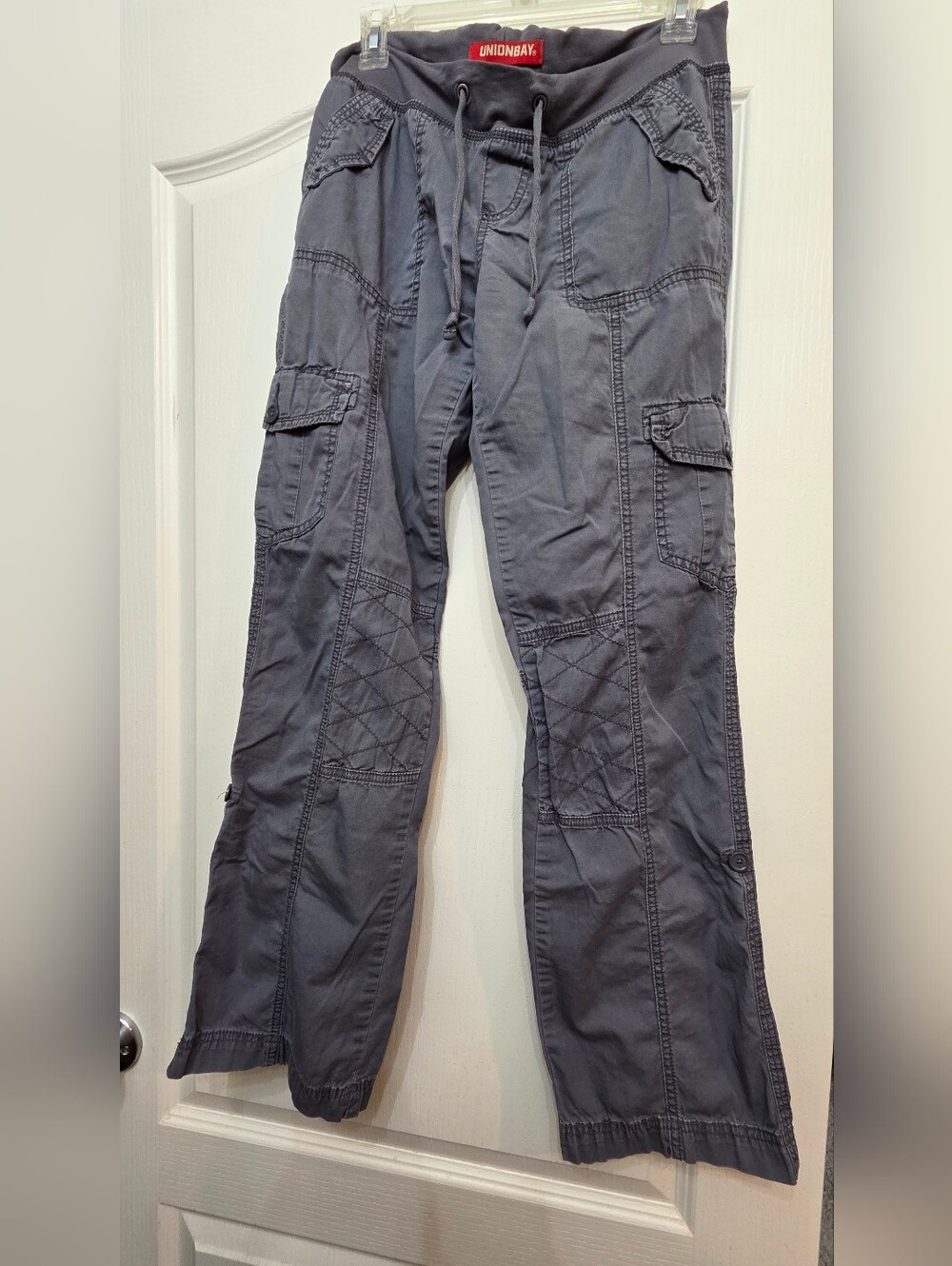 UNIONBAY Women's Charcoal Drawstring Cargo Pants